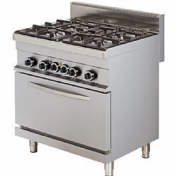 GR721-S + EO722 Κουζίνα αερίου με 4 εστίες και φούρνο ηλεκτρικό Arisco