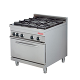 GR922E Κουζίνα αερίου με 4 εστίες και ηλεκτρικός φούρνος 2/1 GN Arisco