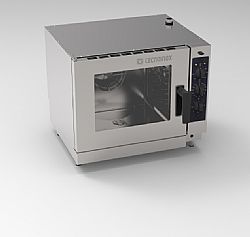 GOB06M φούρνος γκαζιού combi (ατμός με ψεκασμό) 6 x GN 1/1 ή 6 x (600x400mm) με μηχανικό πάνελ Tecnoinox