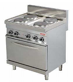 ER721-S + EO722 Κουζίνα ηλεκτρική με 4 εστίες και φούρνο ηλεκτρικό Arisco