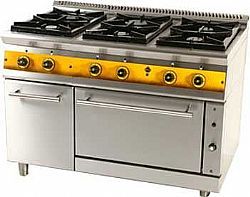 Κουζίνα αερίου 6 εστίες φούρνος και ερμάριο Σειρά 750 SERGAS FC6FS7