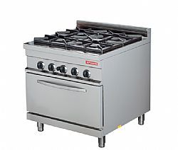 GR922 Κουζίνα αερίου με 4 εστίες και φούρνος αερίου 2/1 GN Arisco